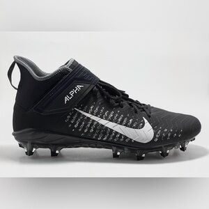 Nike Alpha Menace Pro 2 Mid Football Cleats Men's Black Size 15